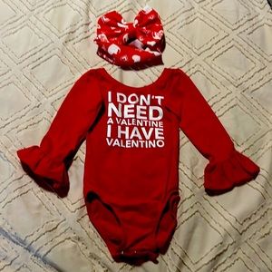 Baby Girls Valentines Day Outfit Set